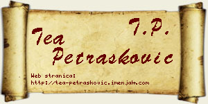 Tea Petrašković vizit kartica